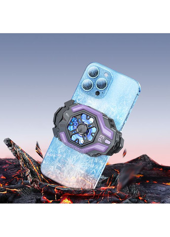 Мобільний кулер cooling mobile phone fan Black (6942007612302) Hoco GM26 Ambitious (372680790)