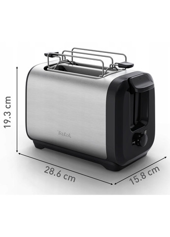 Тостер Subito 1100Вт, размораживание, щипцы, нерж. сталь, черный Tefal (362668776)