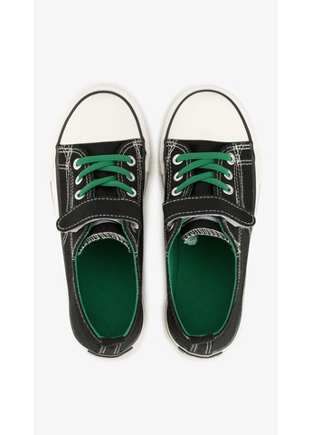 Черные кеды для мальчика dw2620 черно-зеленый shop (2000999264450) Stepln