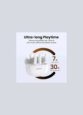 Гарнитура TWS HiTune T6 WS200 white Ugreen (322701283)