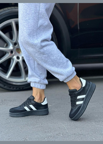 Черные кеды женские черные демисезонные на высокой подошве повседневные стильные кроссовки No Brand