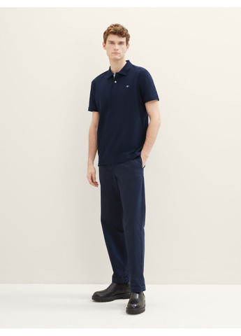 Темно-синяя футболка-поло для мужчин Tom Tailor