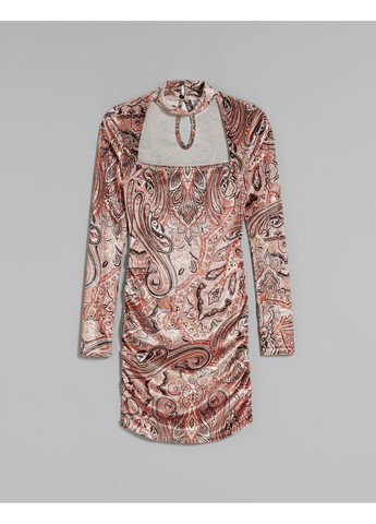 Бежева сукня демісезон,бежевий в візерунки, Bershka