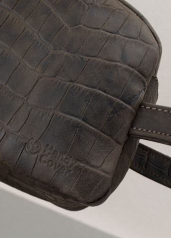 Косметичка мужская кожаная HC0029 коричневая с ручкой HandyCover (305532834)