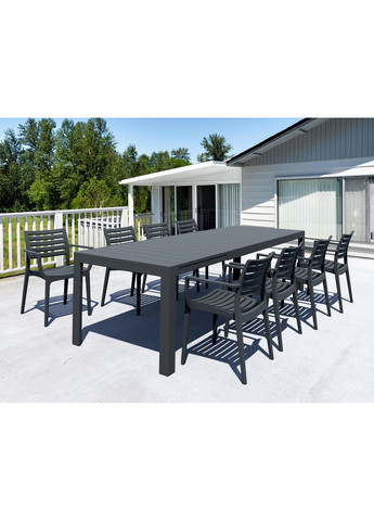 Стіл садовий Atlantic Table 210/280 Чорний Siesta (372178369)