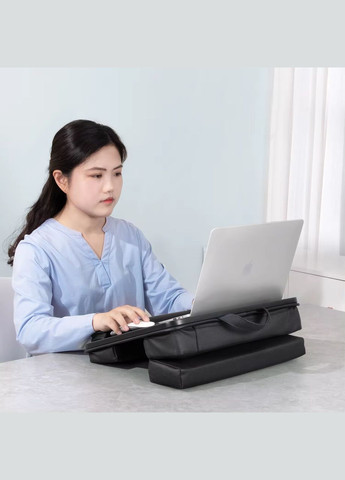 Підставка для ноутбука LA5 з тримачем для планшету/телефону,Екошкіра Black VHG (338221078)