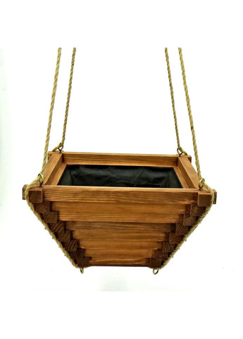 Кашпо з дерева Геранія 32х32 мускат (КАШ-320807) No Brand (328450337)