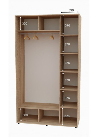 Шафа-купе дводверна 140*60*230 Дуб Сонома Дзеркало з піскострумним малюнком Алекса (360478514)