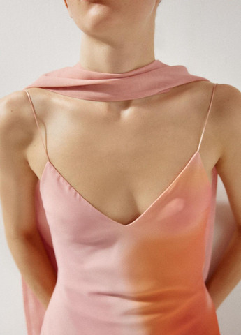 Комбінована сукня Zara з абстрактним візерунком