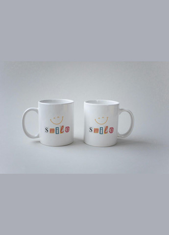 Кружка з принтом "Smile" 330 мл Біла No Brand (324262670)