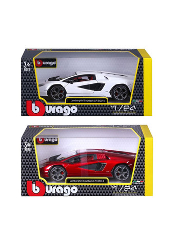 Автомодель – LAMBORGHINI COUNTACH LPI 800-4 (біла, 1:24) Bburago (315153477)