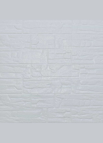 Самоклеюча декоративна 3D панель камінь Біла рвана цегла700х770х5мм (155) SW00000484 Sticker Wall (278314440)