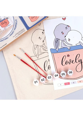 Набор для раскрашивания эко-сумки "Милые зайчата" N0003623 No Brand (370080065)