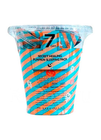Успокаивающая ночная маска с тыквой 7 Days Secret Healing Pumpkin Sleeping Pack, 3g 1х3g May Island (298054359)