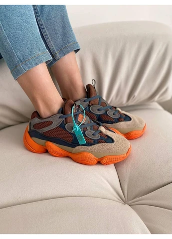 Комбіновані літні кросівки adidas yeezy boost 500 enflame адідас ізі буст No Brand