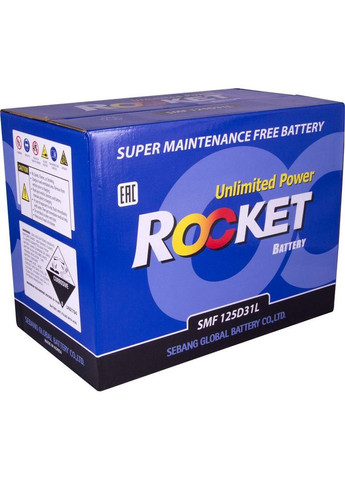 Автомобильный аккумулятор Japan 6СТ-100Ah АзЕ ASIA 830A (CCA) SMF 125D31L Rocket (349807858)