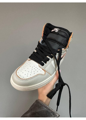 Бежеві Осінні кросівки чоловічі nike air jordan 1 nyc to paris найк аір джордан No Brand