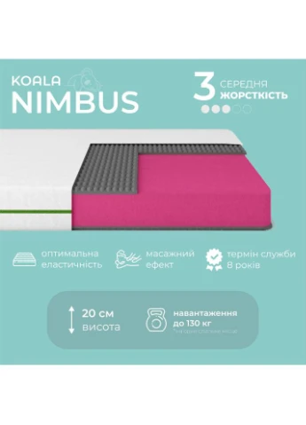 Матрас ортопедический 120х200 см беспружинный скрутка (55051286) iSmart Nimbus (389029780)