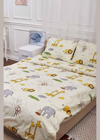 Комплект постільної білизни King Size 220x240 наволочки 2х70х70 Бязь Gold Люкс (MS-820001252) Moon&Star Savanna (285717235)