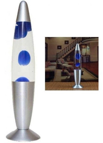 Ночник светильник Лава лампа с воском LAVA LAMP 41см от 220В Синий No Brand (315501360)