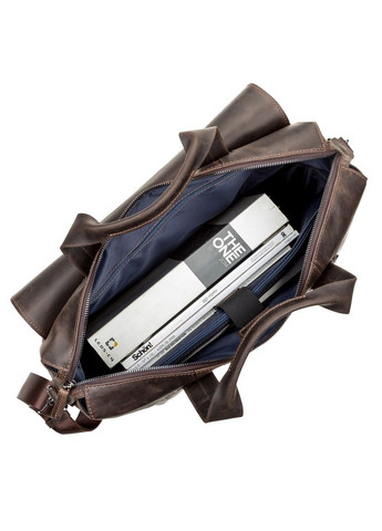 Большая мужская сумка 11119 кожаная Коричневая Shvigel (298570547)