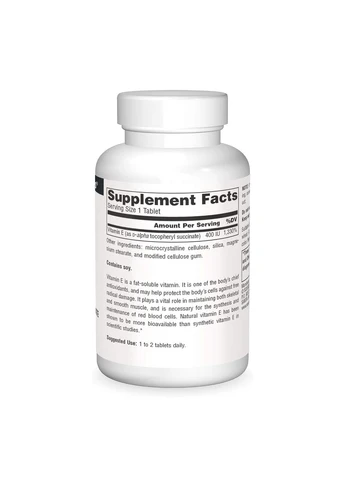 Vitamin E 400 IU D-Alpha Tocopherol - 100 tabs Source Naturals (402636582)