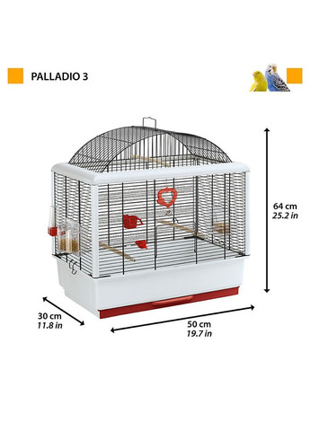 Клітка для птахів Palladio 3 49 х 30 х 64 см 52057811 Ferplast (268547970)