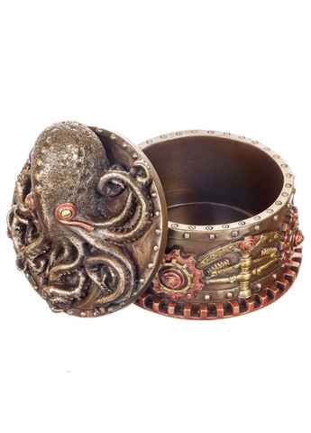 Шкатулка для украшений Осьминог 10х10 см 76755 полистоун с бронзовым напылением Veronese (346532464)