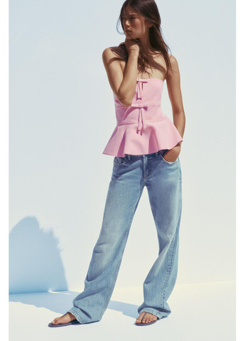 Топ із бантами та відкритими плечима Zara (355801447)