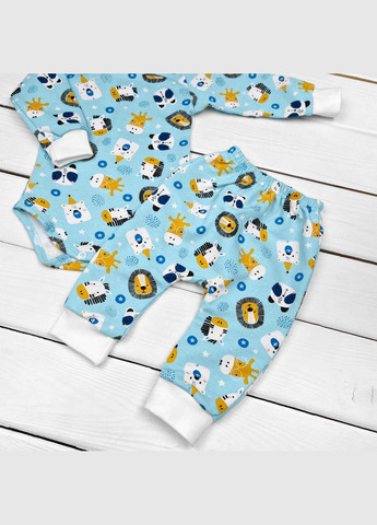 Голубой летний комплект для малышей от трех месяцев zoo Malena