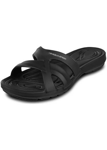 Черные повседневные шлепанци panama 9865 черный Aqua Speed