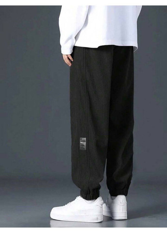 Черные повседневный демисезонные прямые брюки DK/DL Мода без кордонів