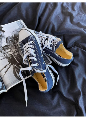 КЕДИ ЖІНОЧІ CONVERSE LOW NAVY BLUE КОНВЕРС No Brand білі демісезони (369389767)