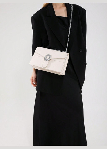 Жіноча сумка велика 10359 крос-боді біла No Brand (306709570)