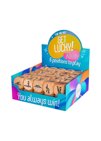 Дерев'яний еротичний кубик для пар із шістьма позами Камасутри Get Lucky Dice Alive (353390260)