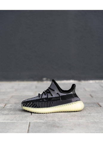 КРОСІВКИ ЖІНОЧІ ADIDAS YEEZY BOOST 350 V2 BLACK GREEN REFLECTIVE АДІДАС ІЗІ БУСТ No Brand сірі демісезони (367174770)