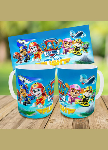 Набір: дитяча сумка-бананка+кружка Щенячий патруль 32х15см, бананка для хлопчика через плече на подарунок (0378) No Brand (319760391)