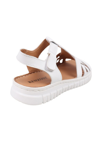 Белые босоножки женские белые натуральная кожа Renzoni