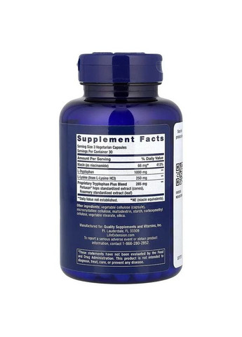Оптимизированный триптофан-плюс Optimized Tryptophan Plus 90 капсул Life Extension (362971444)