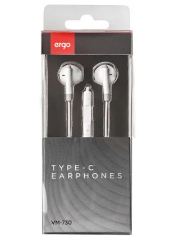 Наушники VM-730 Type-C Earphones White (VM-730W) Ergo (393670956)