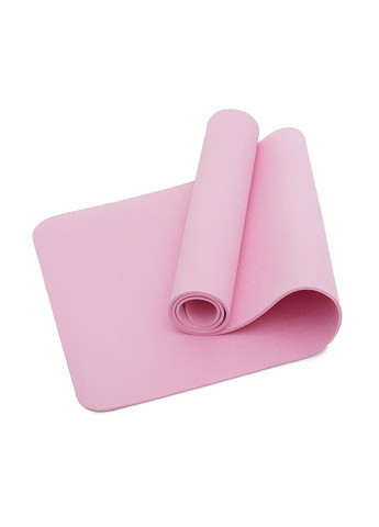 Килимок (мат) спортивний TPE 183 x 61 x 1 см для йоги та фітнесу SV-EZ0060 Pink SportVida (278567875)