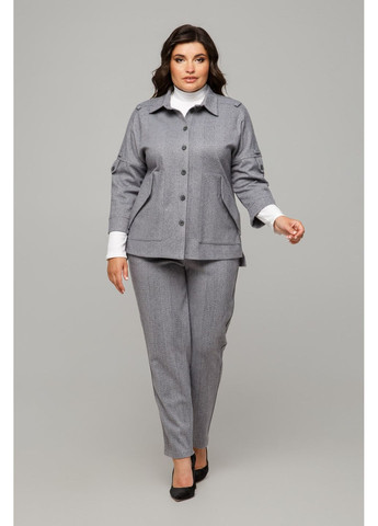 Серый женский женский кашемировый жакет прямого силуэта all posa (ap101675p) A'll Posa - демисезонный