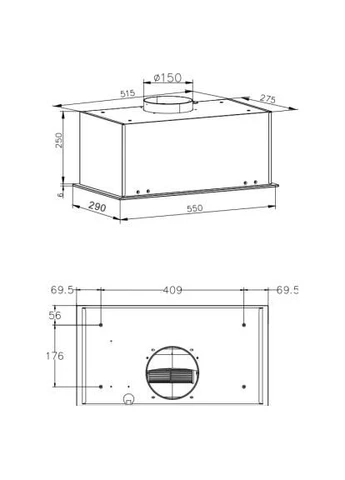 Вытяжка кухонная OMP6553BGH HANSA (390936323)