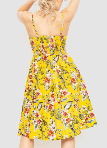 Жіночий сарафан з квітковим принтом, колір жовтий, Ager (288750771)