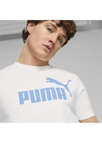 Біла футболка essentials logo men's tee Puma
