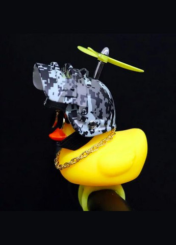 Черная утка в машине в шлем и очки. С цепочкой и брелоком No Brand (322236497)