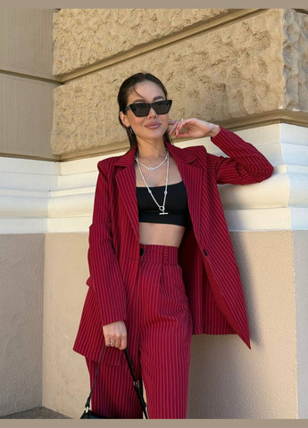 Жіночий бордовий костюм No Brand (341600889)