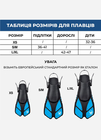 Спортивні ласти для плавання Shark () регульовані для дайвінгу, снорклінгу, басейну, підводного полювання Довжин VelaSport (273422197)