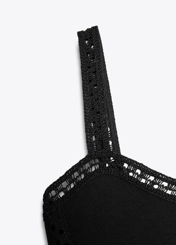 Черное кэжуал платье Zara однотонное