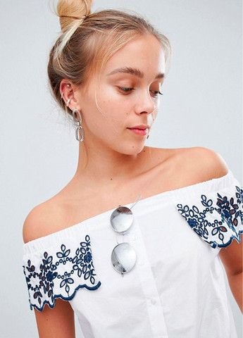 Белая женская белая хлопковая блузка pimkie Asos